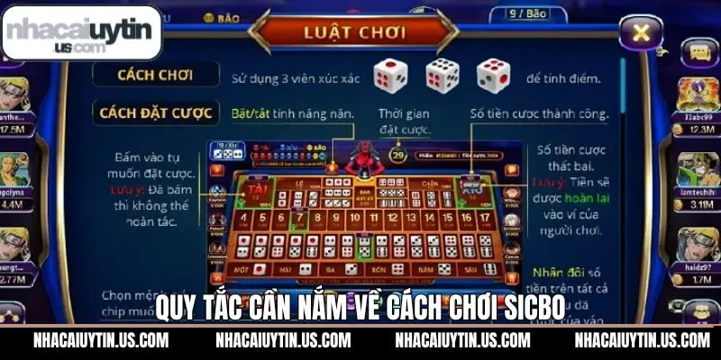 Cách chơi Sicbo chi tiết mà các tân thủ phải hiểu rõ