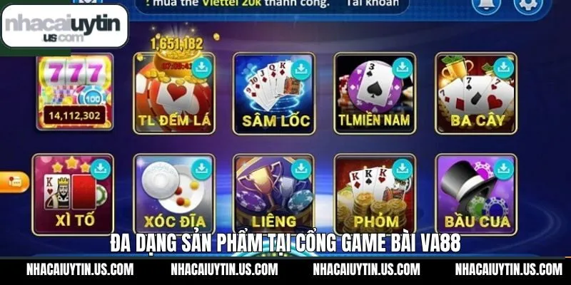 Những trò chơi bài hot nhất tại VA88