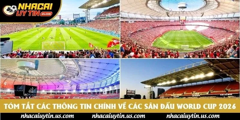 Tóm tắt các thông tin chính về các sân đấu World Cup 2026